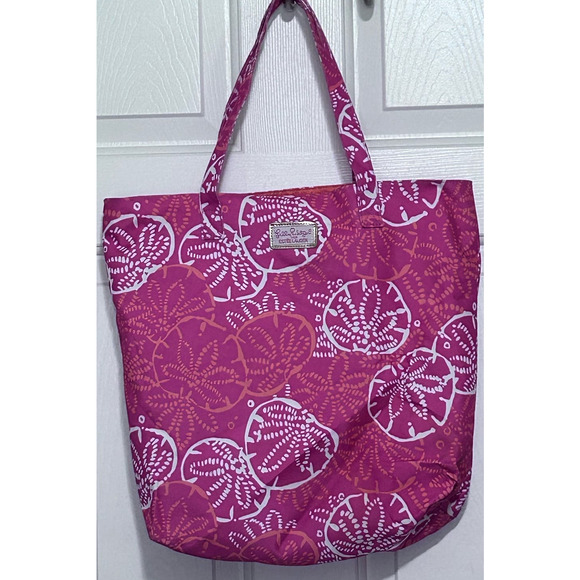 Lilly‎ Pulitzer For Estee Lauder Summer Beach Bag/Tote Pink Orange 14" x 16" - Picture 1 of 8
